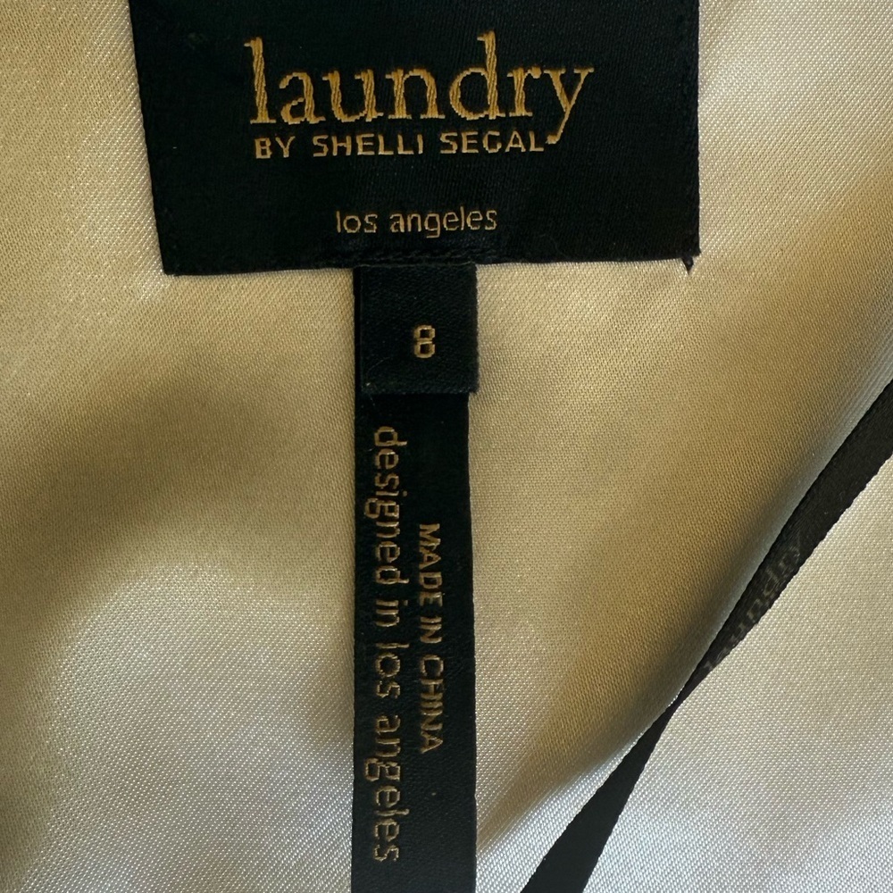 LAUNDRY by SHELLI SEGAL CHARMEUS gown, size 8 excellent condition fully lined - Picture 14 of 14